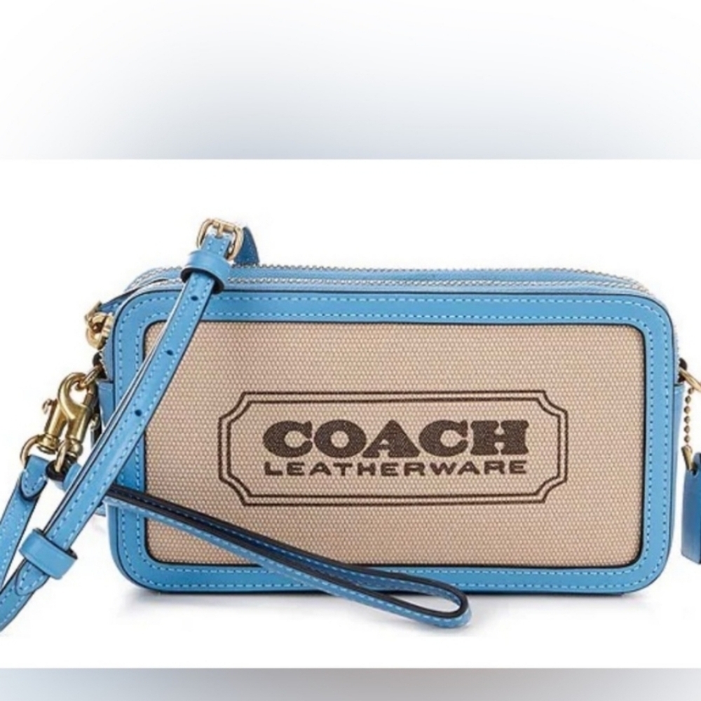 💙▪️Rare▪️🆕️ Coach Canvas Kira Crossbody Bag/ Wristlet NWT SOLD OUT!!! - Picture 8 of 10